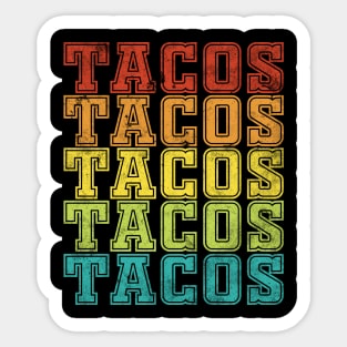 Retro Tacos T shirt Vintage Taco Tuesday T shirt Mexican Sticker